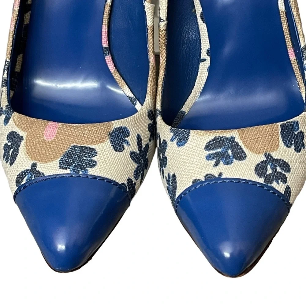 Tory Burch Navy‎ and Cream Pumps size 7M